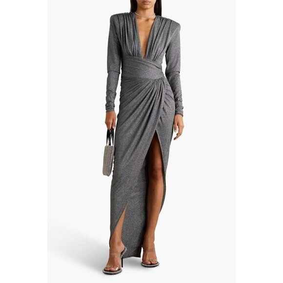 Alexandre Vauthier Metallic Evening Maxi Dress NWT - Picture 2 of 12
